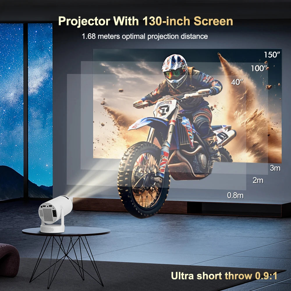 Projecteur HiFi HY300 Pro, 4K, Android 11, Touriste, Wifi6.0, BTpig, H713, 280ANSI, 720P, Haut-parleur de son de cinéma intégré, Portable, Mini, Provaincu