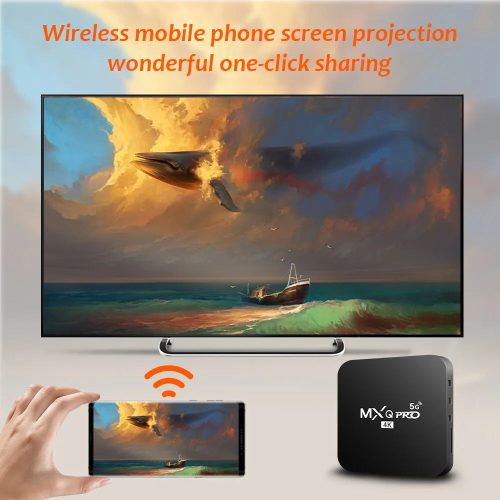 صندوق التلفزيون الذكي الجديد MXQ-PRO 4K HD أندرويد 10.0 صندوق التلفزيون الذكي 2.4/5G ثنائي WIFI ثلاثي الأبعاد مشغل وسائط الفيديو المسرح المنزلي جهاز فك التشفير